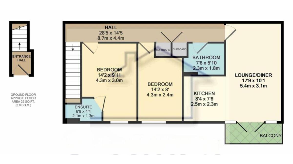 Apartment Two Bedroom Flat By Littlepiggyrentals Short Lets & Serviced With Balcony & Fast Wi-fi