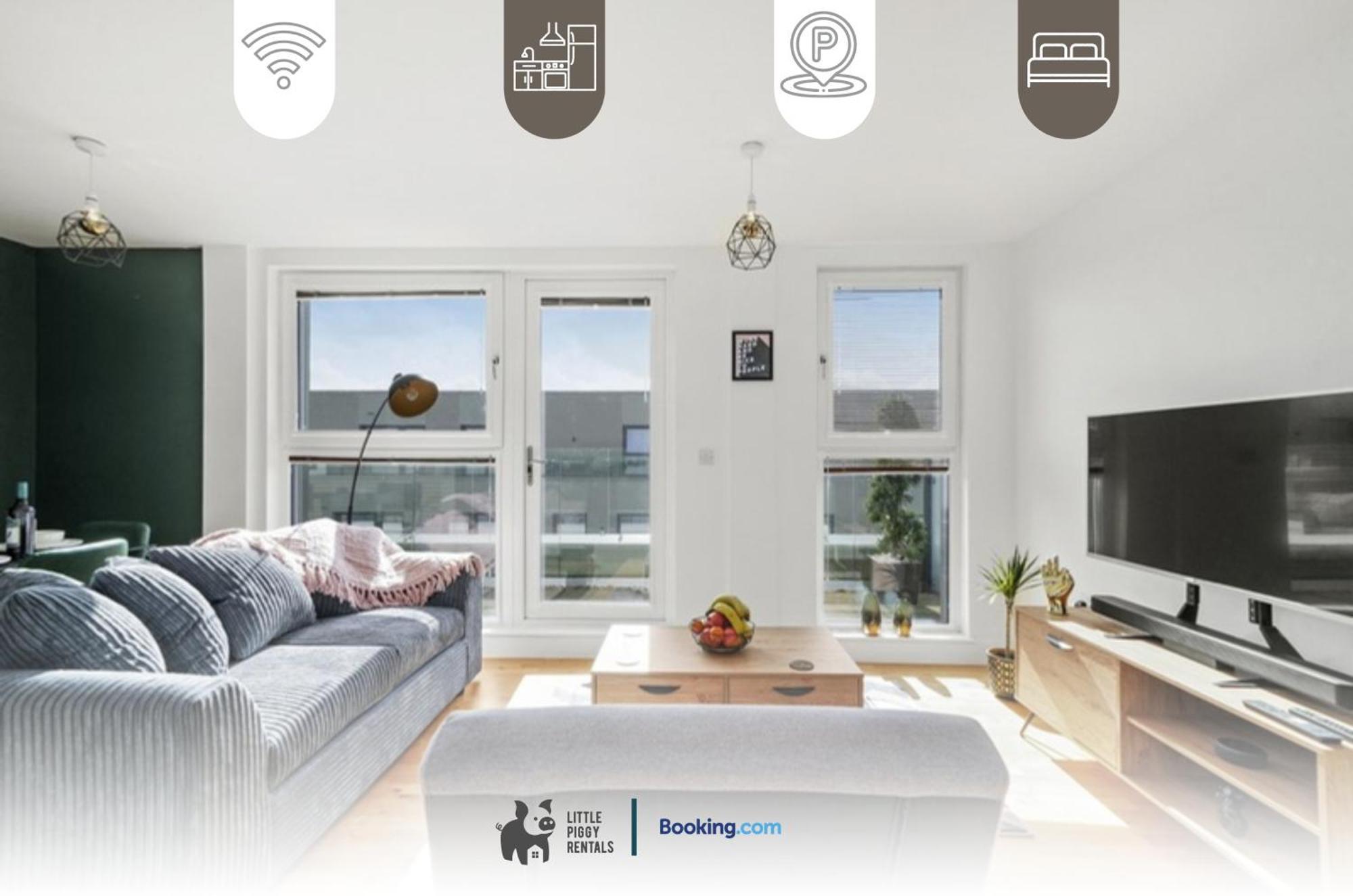 Apartment Two Bedroom Flat By Littlepiggyrentals Short Lets & Serviced With Balcony & Fast Wi-fi